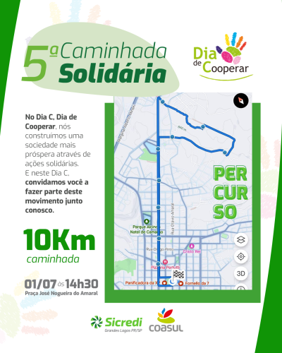 Sicredi e Consul promovem a 5Âª Corrida e Caminhada SolidÃ¡ria no Dia de Cooperar 2023 